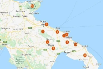 puglia italy map